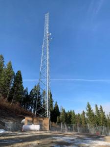 One of the four towers completed by ITL above the Mission Valley of the Flathead Reservation in northwest Montana.